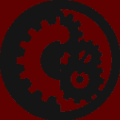Cogworks - A 1x1 insignia of a group of interest in the fictional SCP Universe. ("Prepare the Golden Legion")